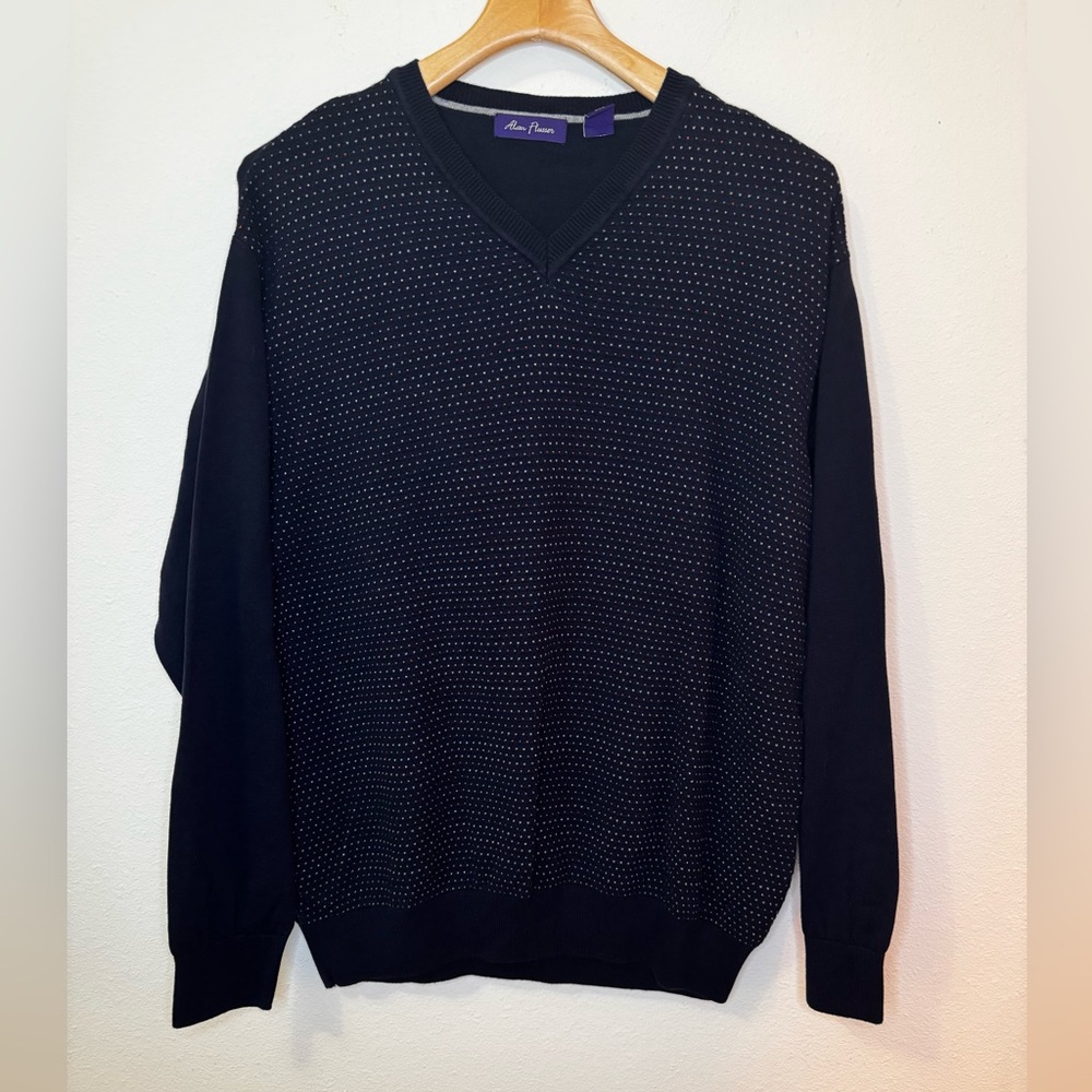 Alan Flusser Navy Blue Sweater Long Sleeve Top XXL